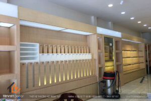 Thi công nội thất shop giày giá rẻ hcm 01