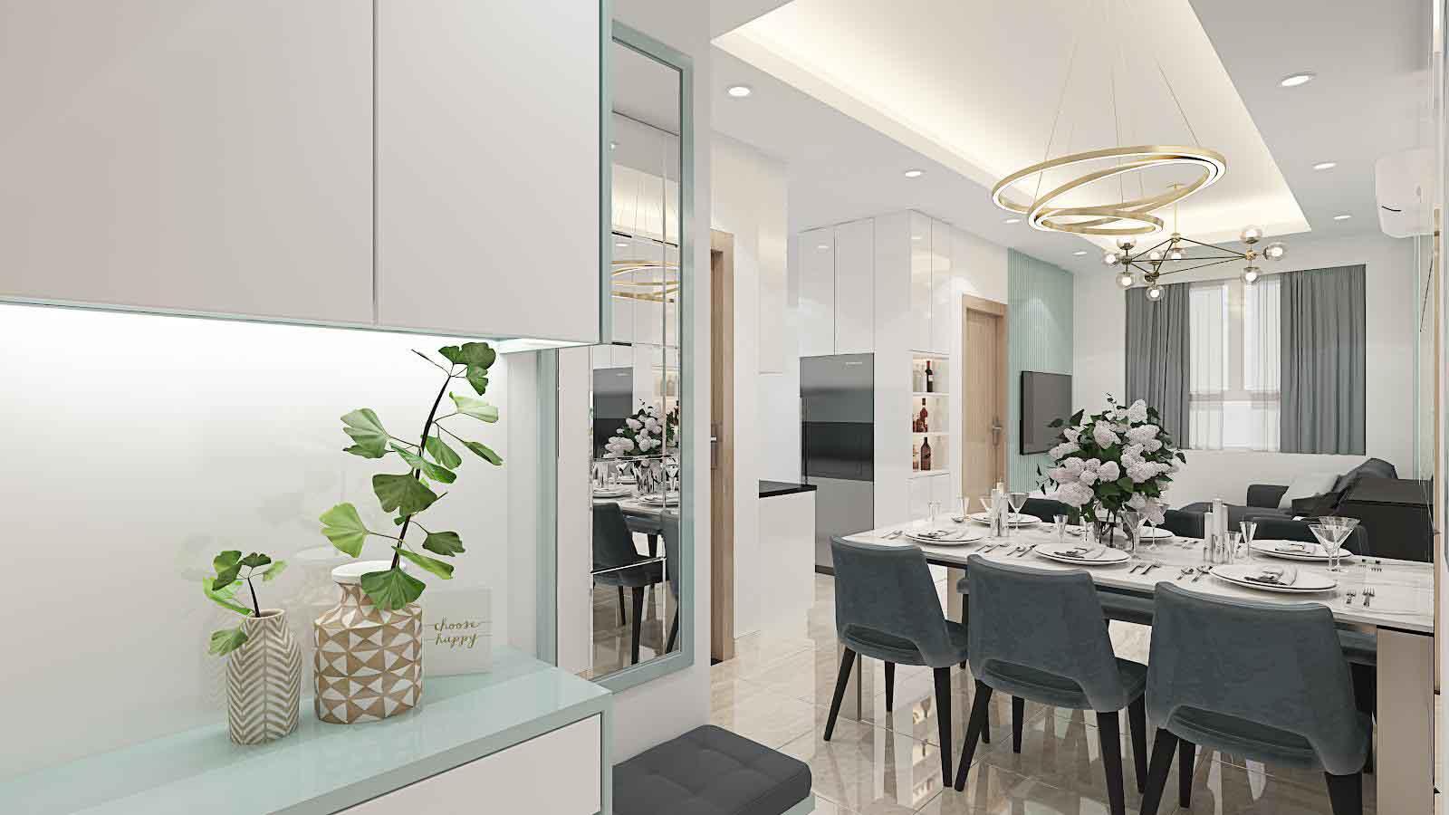 Mẫu thiết kế nội thất theo không gian mở ấn tượng tại căn hộ Moonlight Thủ Đức Anh Thiện 