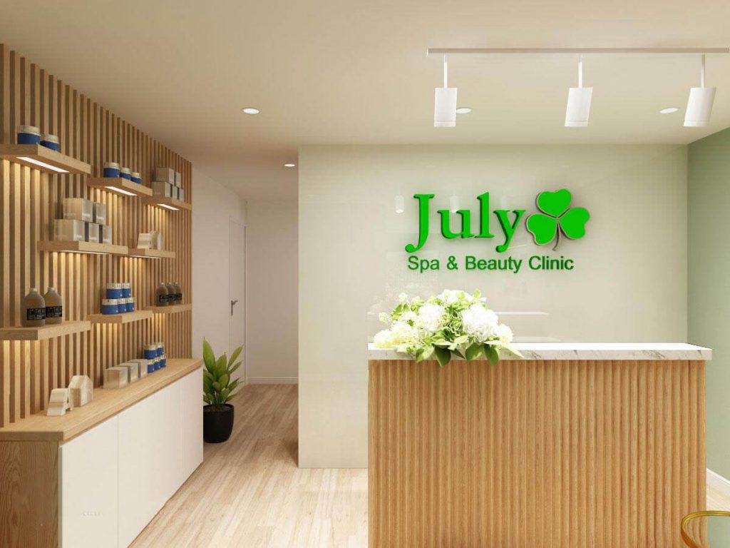 Tủ kệ đựng mỹ phẩm spa đẹp 